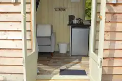 Shepherd's hut entrance