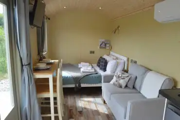 Shepherd's hut interior