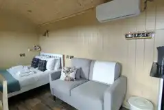 Shepherd's hut interior