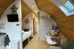 Ensuite glamping pod interior