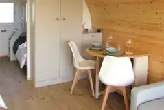 Ensuite glamping pod - dining area