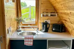 Premium glamping pod kitchen Premium glamping pod kitchen