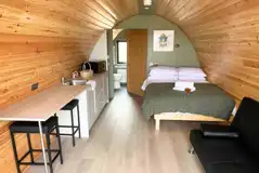 Bumble glamping pod interior Bumble glamping pod interior