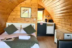 Premium glamping pod interior Premium glamping pod interior