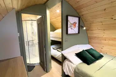 XL glamping pod interior