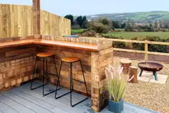 Deluxe glamping pod outdoor breakfast bar Deluxe glamping pod outdoor breakfast bar