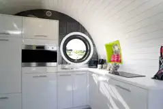 Madonna glamping pod kitchen