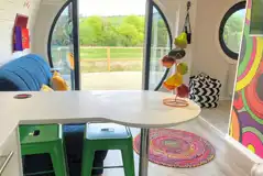 Beatles glamping pod kitchen