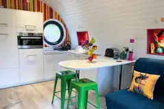 Beatles glamping pod interior