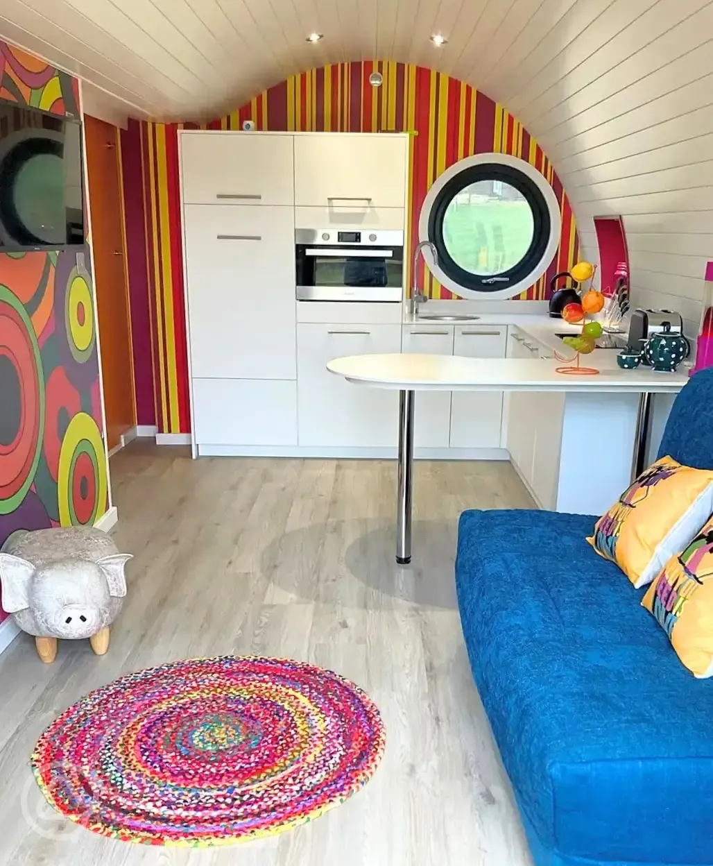 Beatles glamping pod interior