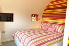 Beatles glamping pod double bedroom