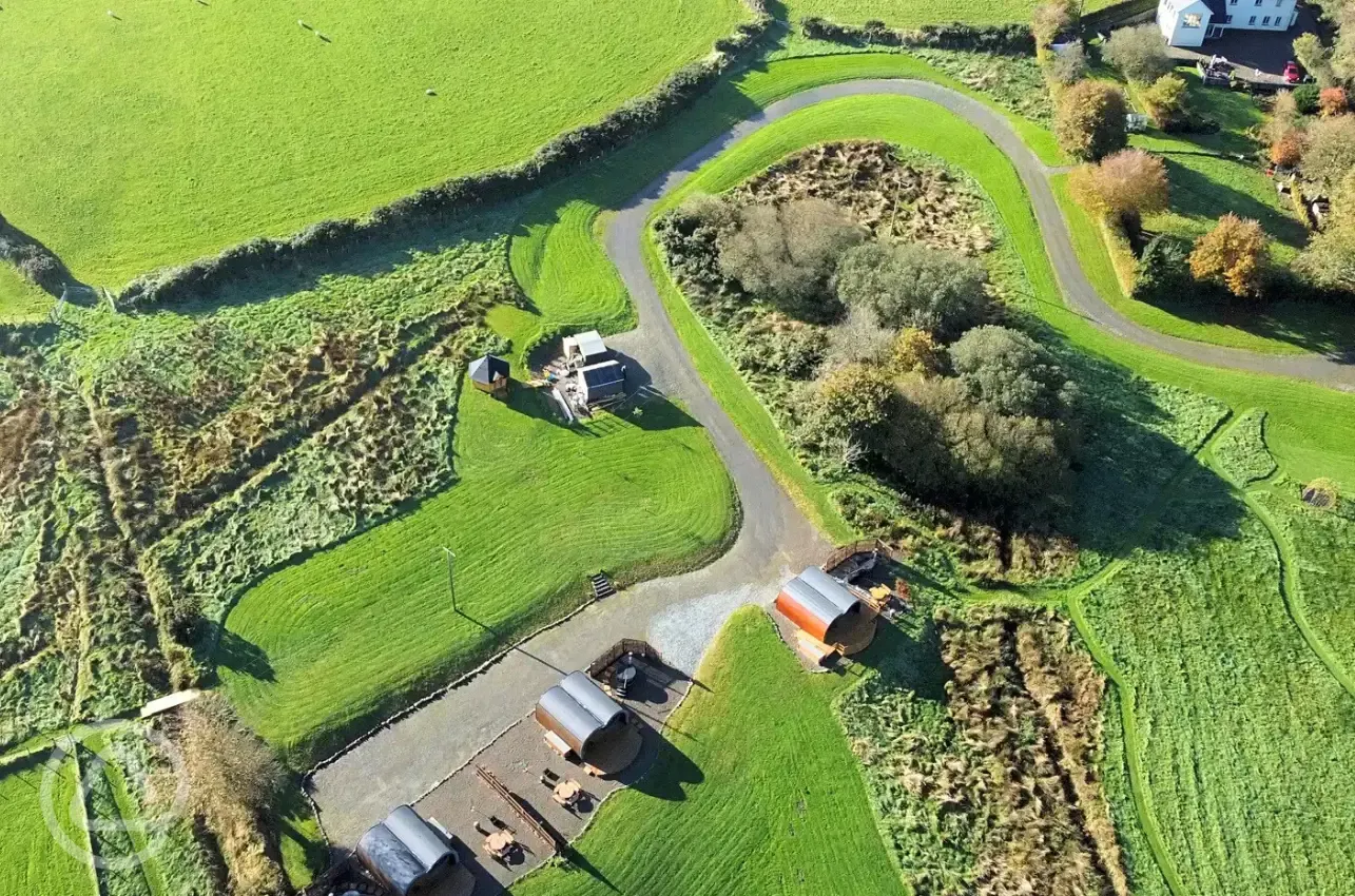 Bird's eye view of the site