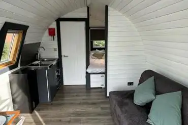 Ensuite glamping pod interior