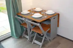 Dining area in the ensuite glamping pods