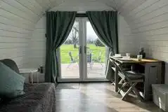 Ensuite glamping pod interior