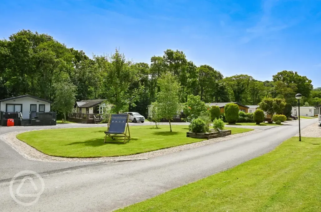 Well-manicured grounds