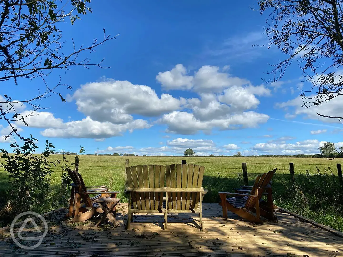 Seating area with countryside views