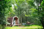 Caban Bach pod and seating area