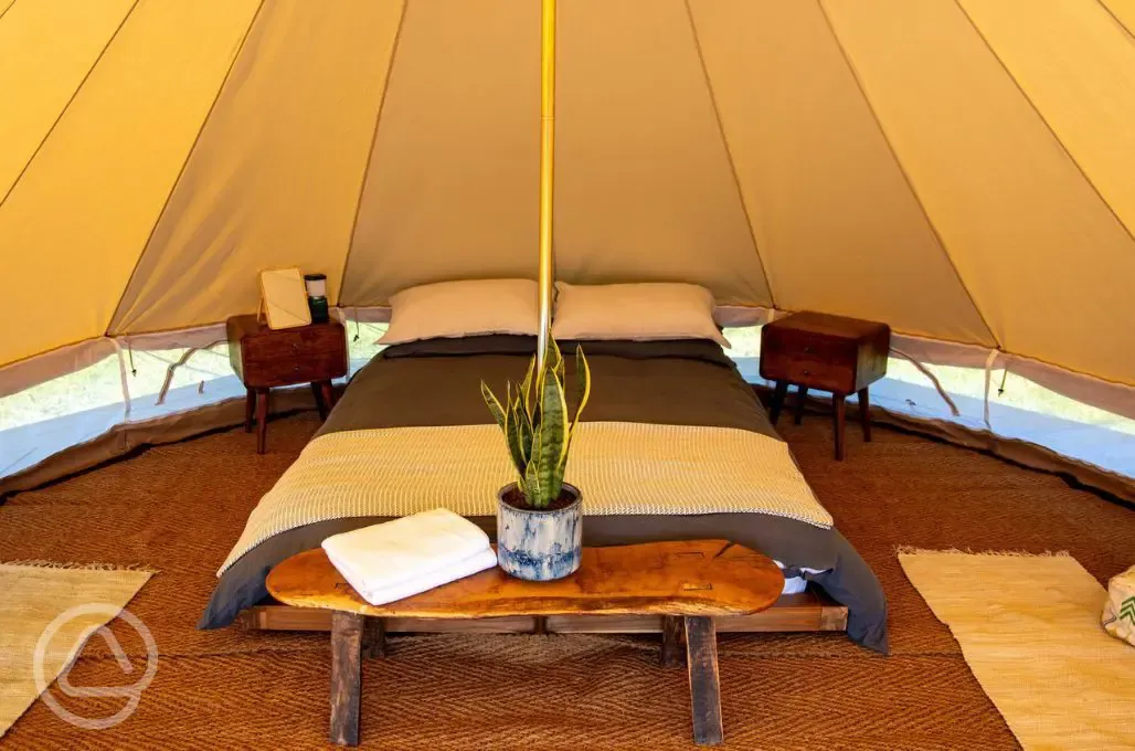 Bell tents interior 