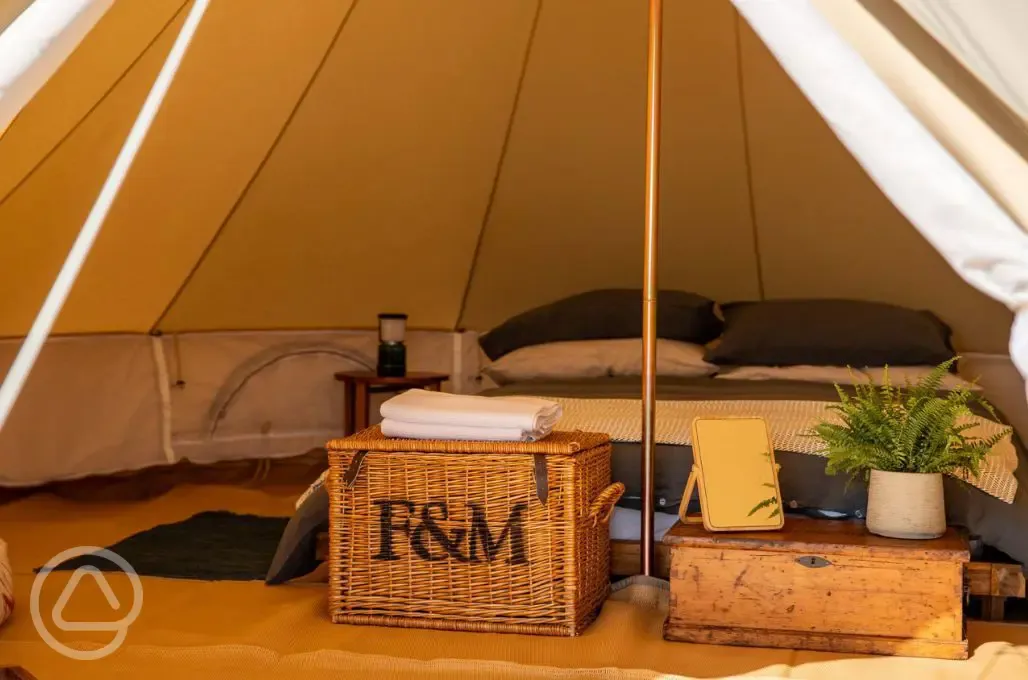 Bell tents interior 