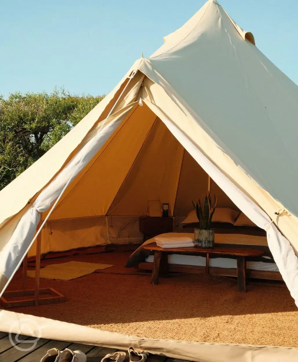 Bell tents interior 