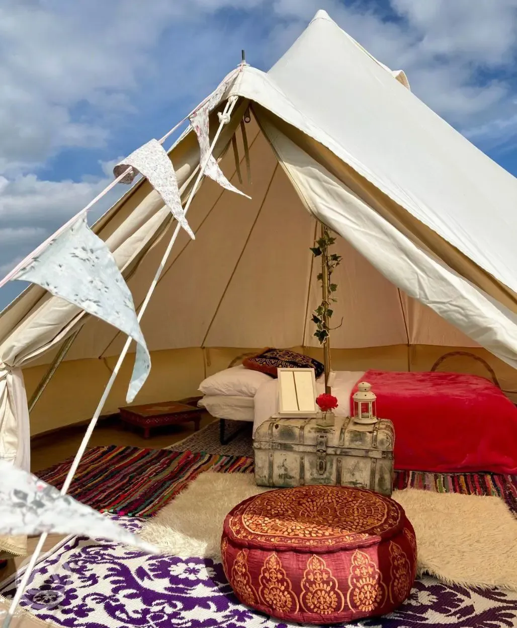 Bell tents interior 
