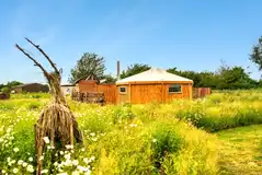 Exterior view of Magog, Little Trees, and Wandlebury Timber tents