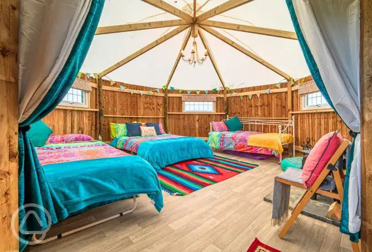 Magog and Little Trees Timber tents double bed and single bed (bedding provided)