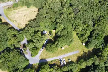 Birds' eye view of Cae Ddel Country Camping
