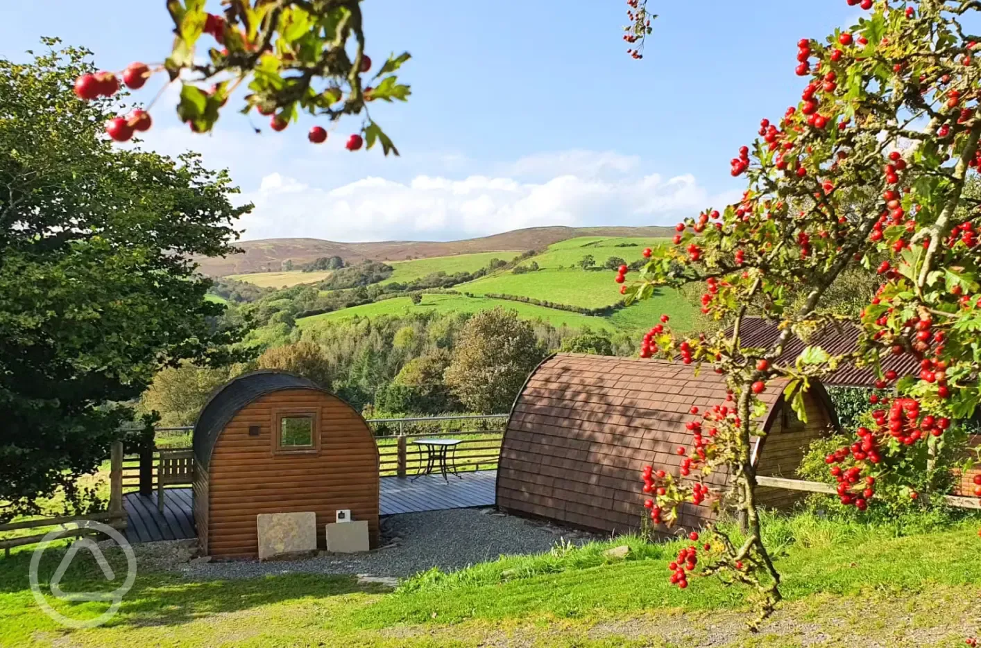 Chuckleberry and Baldwin camping pods