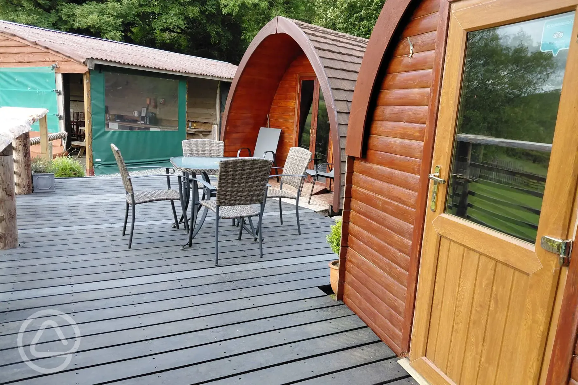 Chuckleberry and Baldwin camping pods