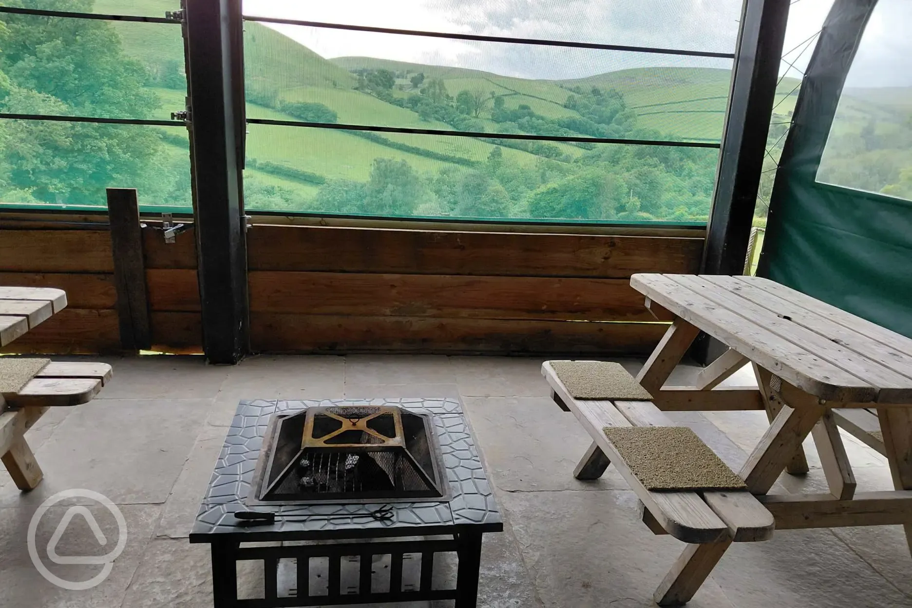 Picnic bench area
