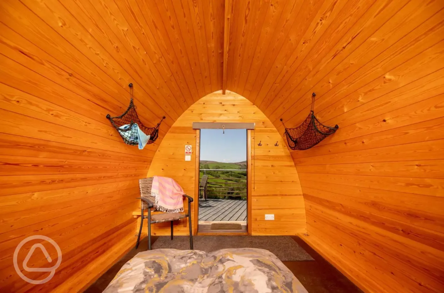 Baldwin camping pod interior