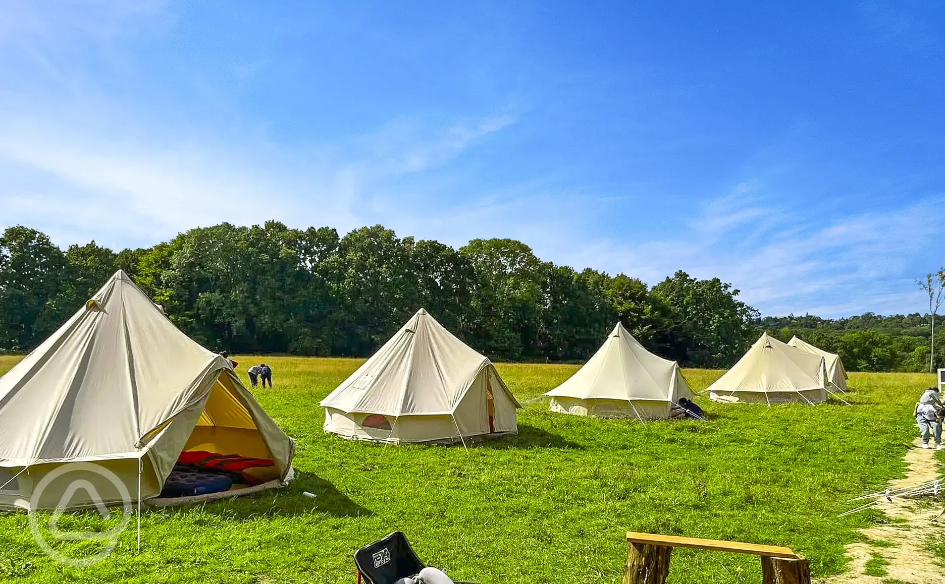 Unfurnished bell tents