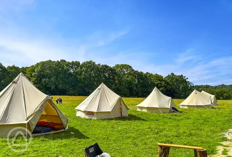 Unfurnished bell tents