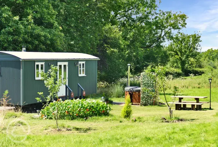 Red Kite shepherd's hut and hot tub