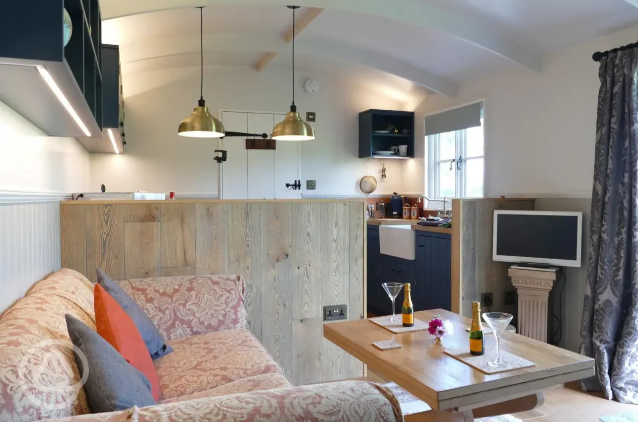 Red Kite shepherd's hut interior