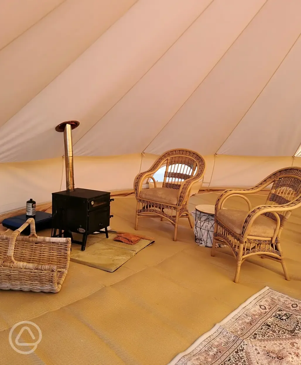 Bell tent interior