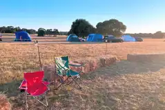 Non electric grass tent pitches