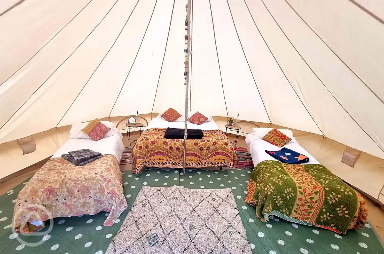 Bell tent interior