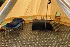 Bell tent interior 