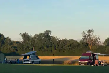 Grass pitches at Blandred Camping