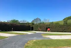 Electric hardstanding pitches at Low Greenlands Holiday Park