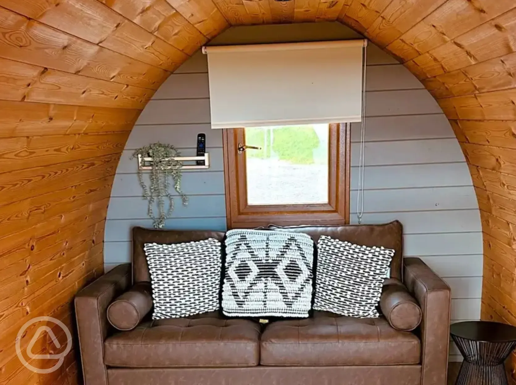 Camping pod double sofa bed