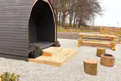 Camping pod and fire pit Camping pod and fire pit