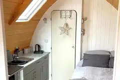 Glamping pod interior