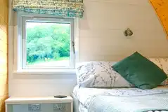 Glamping pod double bed