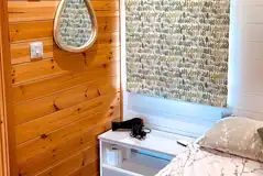 Glamping pod double bed