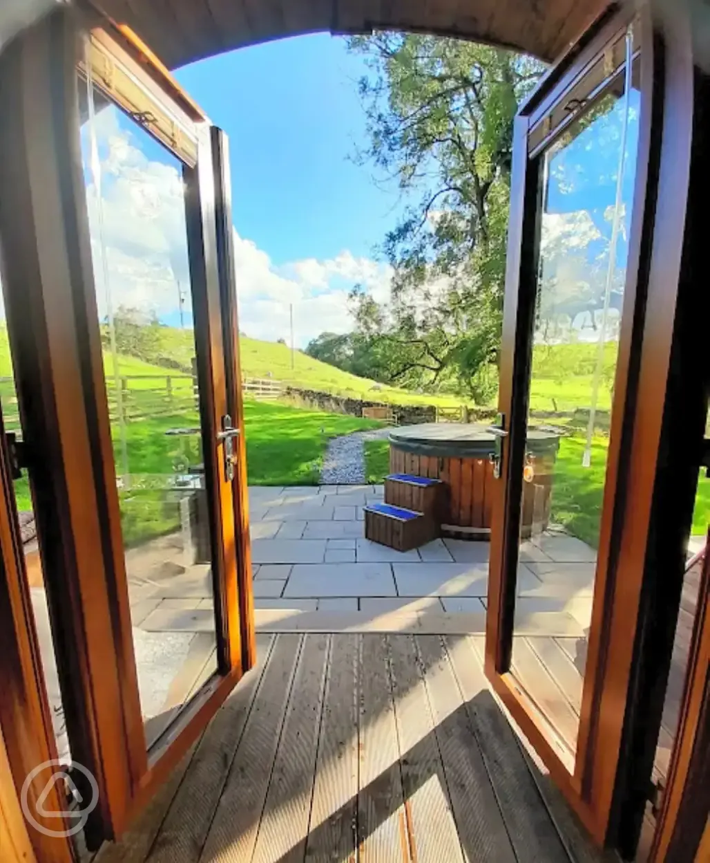 View from the glamping pods