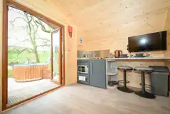 Glamping pod interior Glamping pod interior